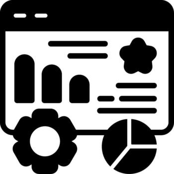 Web Analytics Solid Element Style vector