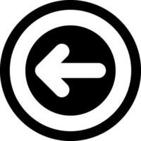 Arrow Circle Left Solid Element Style vector