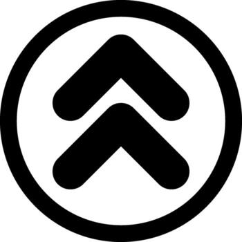 cheurón doble arriba sólido elemento estilo vector