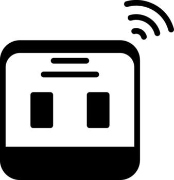 Smart Plug Solid Element Style design vector