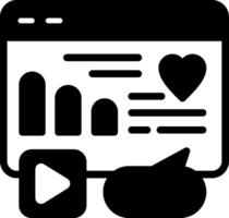 Social Media Analytics Solid Element Style vector