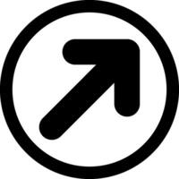 Arrow Up-Right Solid Element Style vector