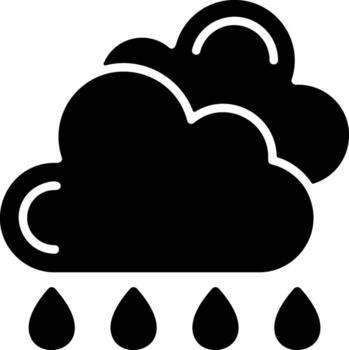 Light Rain Solid Element Style vector