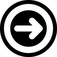 Arrow Circle Right Solid Element Style vector