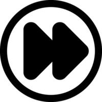 Double Arrow Right Solid Element Style vector