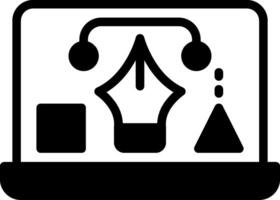 Graphic Designer Solid Element Style vector