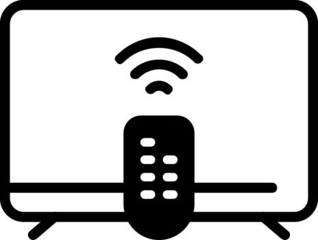 Smart TV Solid Element Style vector