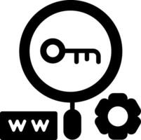 Keyword Research Solid Element icon Design vector