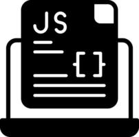 Javascript File Solid Element Style vector