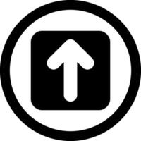 Arrow Square Up Solid Element Style vector