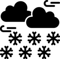 Snow Showers Solid Element Style vector