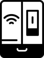 Smart Fridge Solid Element Style vector