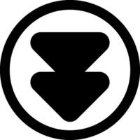 Double Arrow Down Solid Element Style vector