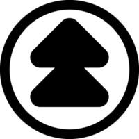 Double Arrow Up Solid Element Style vector