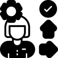 Customer Journey Mapping Solid Element Style vector