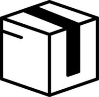 Package Box Solid Style Icon Design vector