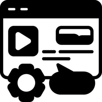 Content Strategy Solid Element Style vector