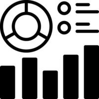 Analytics Chart Solid Style Icon Design vector