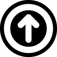 Arrow Circle Up Solid Element Style vector