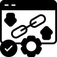 Backlink Solid Element icon Design vector