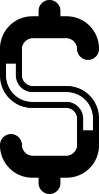 Dollar Sign Solid Style Icon Design