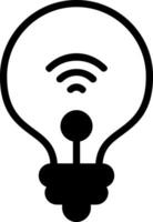 Smart Lightbulb Solid Element Style vector