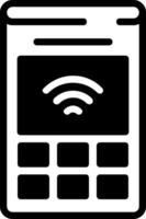 Smart Alarm System Solid Element Style vector