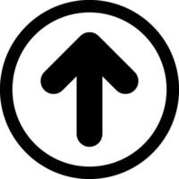 Arrow Up Solid Element Style vector