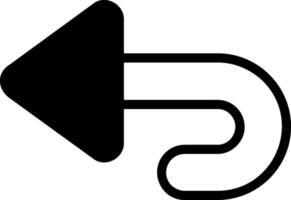 Return Arrow Solid Style Icon Design vector