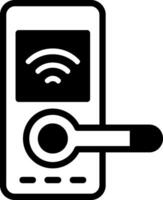 Smart Lock Solid Element Style vector
