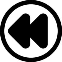 Double Arrow Left Solid Element Style vector
