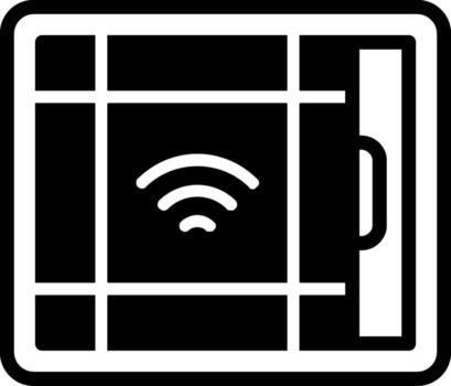 Smart Window Sensor Solid Element Style vector