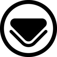 Arrow Solid Down Solid Element icon Design vector