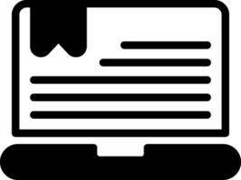 E Reader Solid Element Style vector