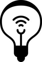 Smart Light Bulb Solid Element Style vector