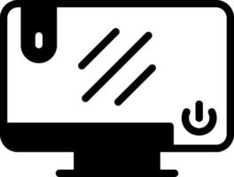 Monitor Solid Style design vector