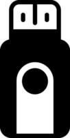 USB Flash Drive Solid Element Style vector