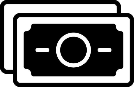 efectivo sólido elemento estilo vector