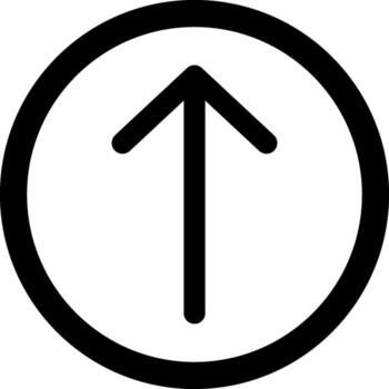 Arrow Thin Up Solid Element Style vector