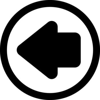 Arrow Solid Left Solid Element icon Design vector