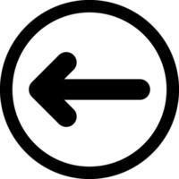 Arrow Long Left Solid Element Style vector