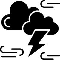 Thunderstorm Solid Element Style vector