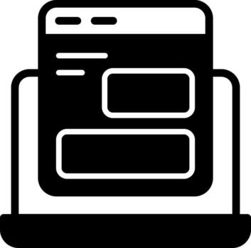 Website Layout Solid Element Style vector