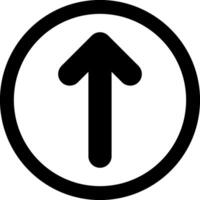 Arrow Long Up Solid Element Style vector