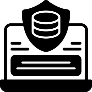 Data Security Solid Element Style vector