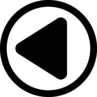 Arrow Bounded Left Solid Element Style vector