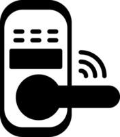 Smart Lock Solid Element Style design vector