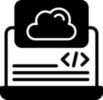 Cloud Coding Solid Element Style vector