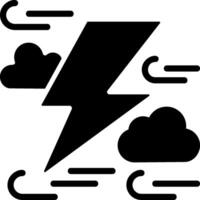 Lightning Bolt Solid Element Style vector