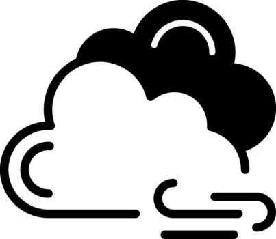 Broken Clouds Solid Element Style vector